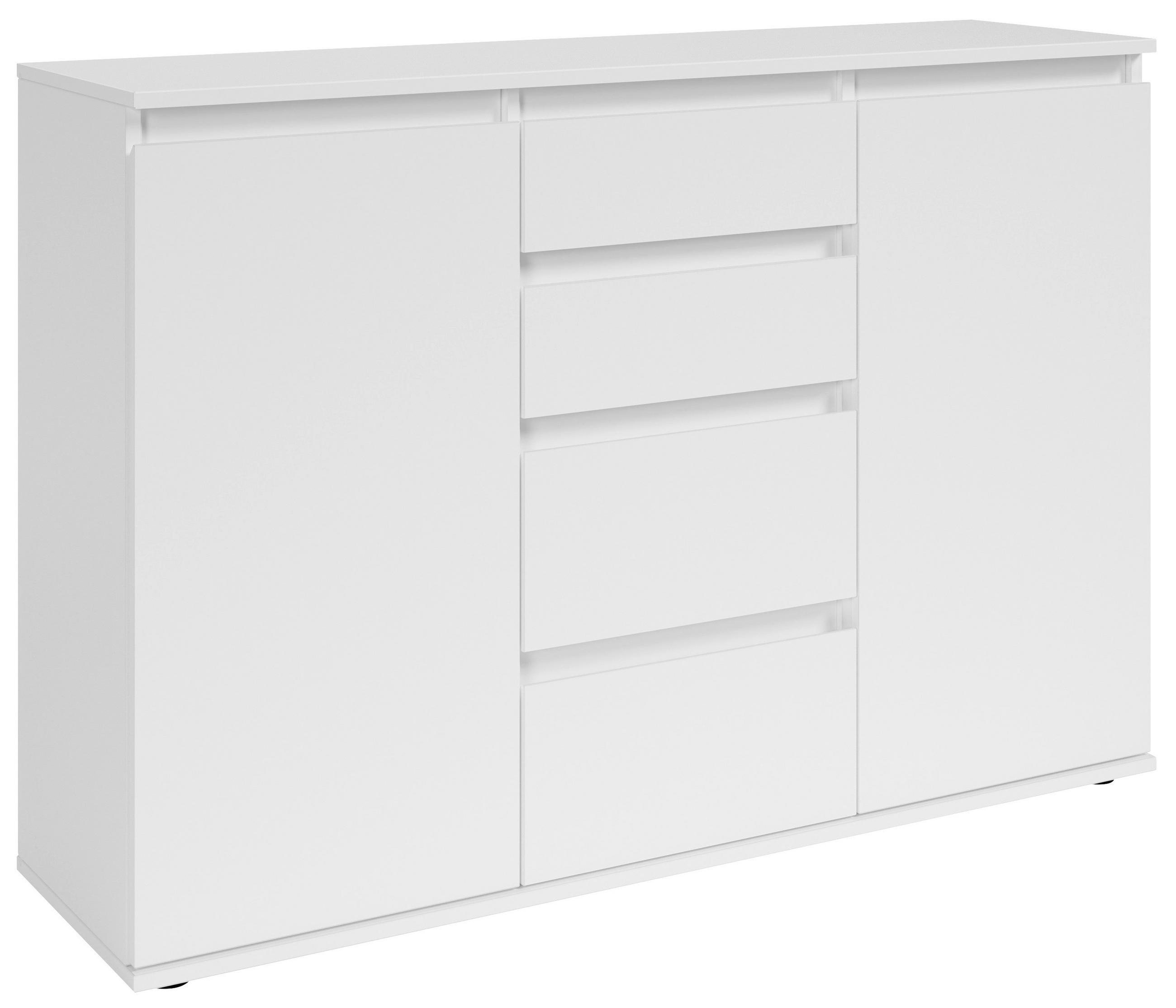 KOMMODE Brest  in 119/84/35 cm  - Weiß/Grau, Design, Holzwerkstoff/Kunststoff (119/84/35cm) - Boxxx