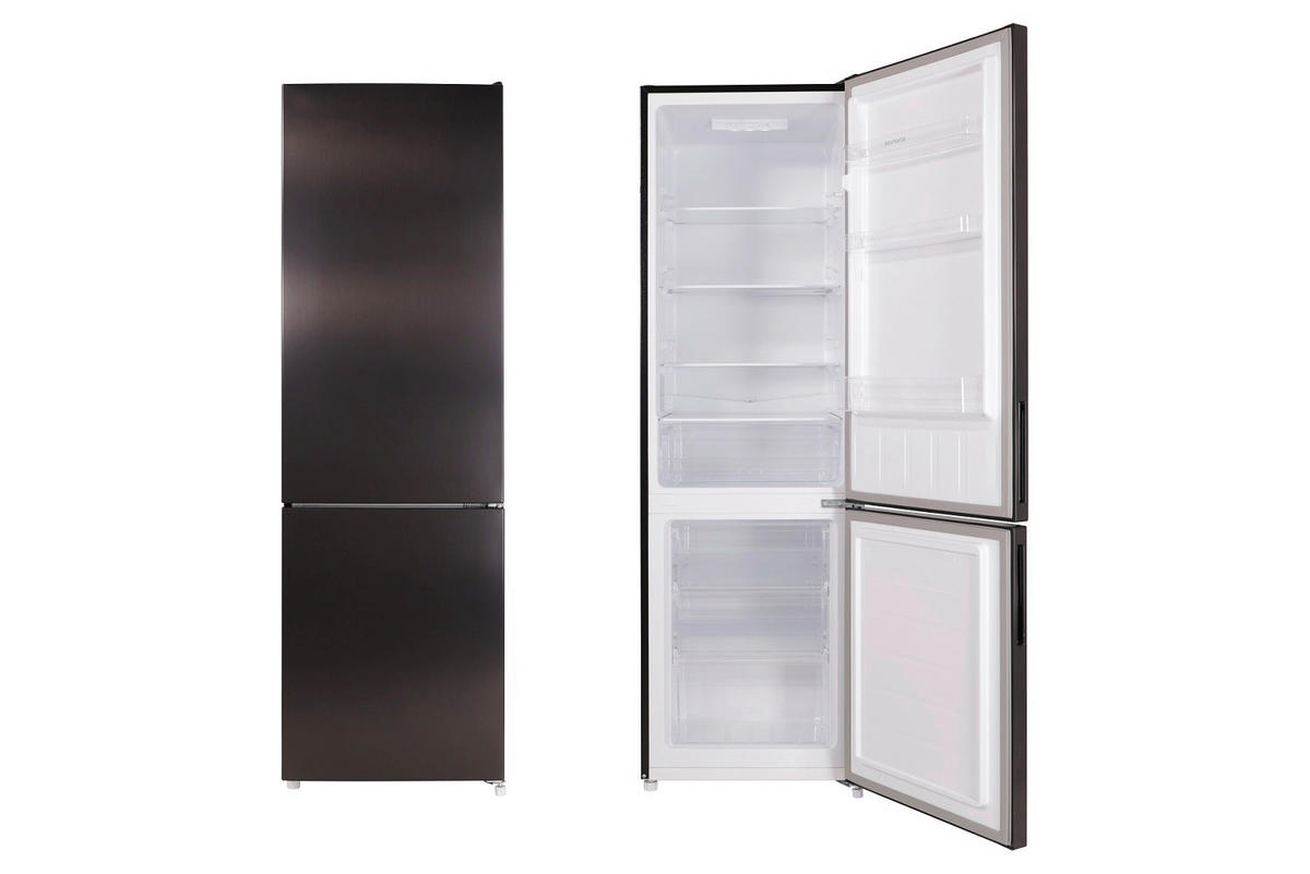 KYL-/FRYSKOMBINATION KG176BS-37  - mörkgrå, Basics, metall/glas (54/176/55cm) - Respekta