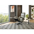 RELAXSESSEL in Leder Greige  - Greige/Schwarz, Design, Leder/Metall (76/110/86cm) - Dieter Knoll