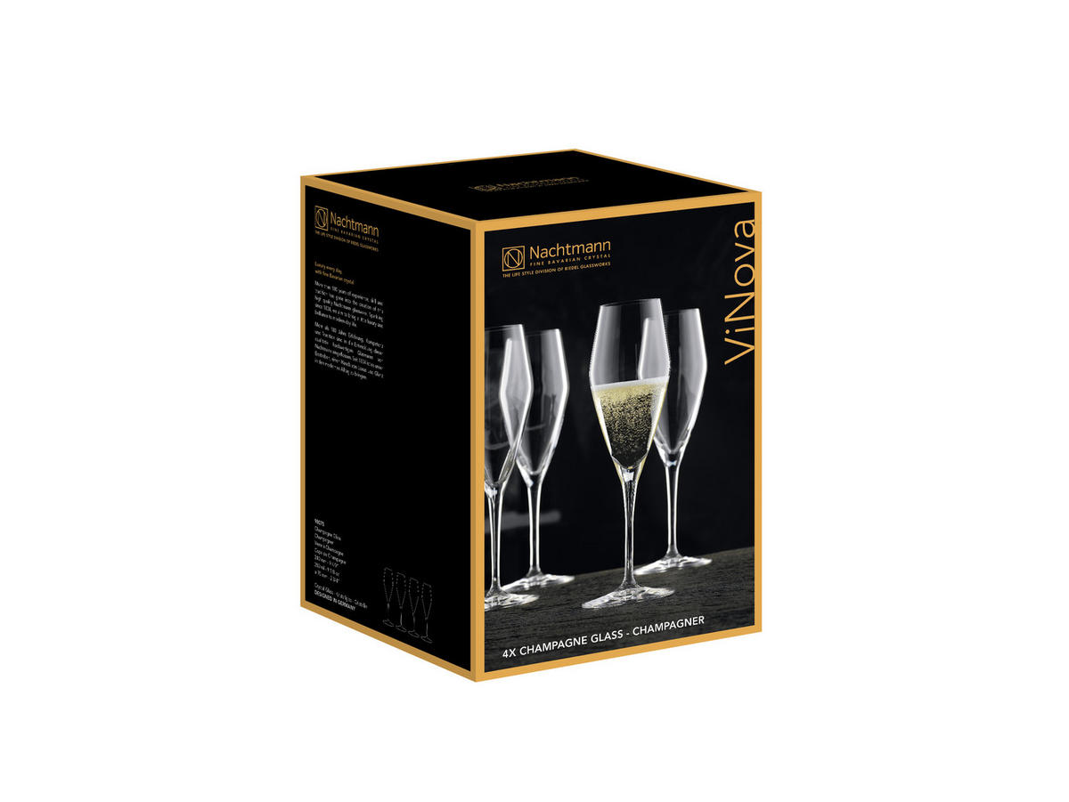 GLÄSERSET Vinova  4-teilig  - Transparent, Design, Glas (16,8/16,8/24,9cm) - Nachtmann