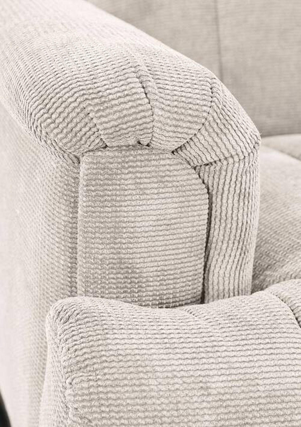 SITZBANK in Textil Beige  - Beige/Schwarz, Design, Textil/Metall (195/89/75cm) - Novel