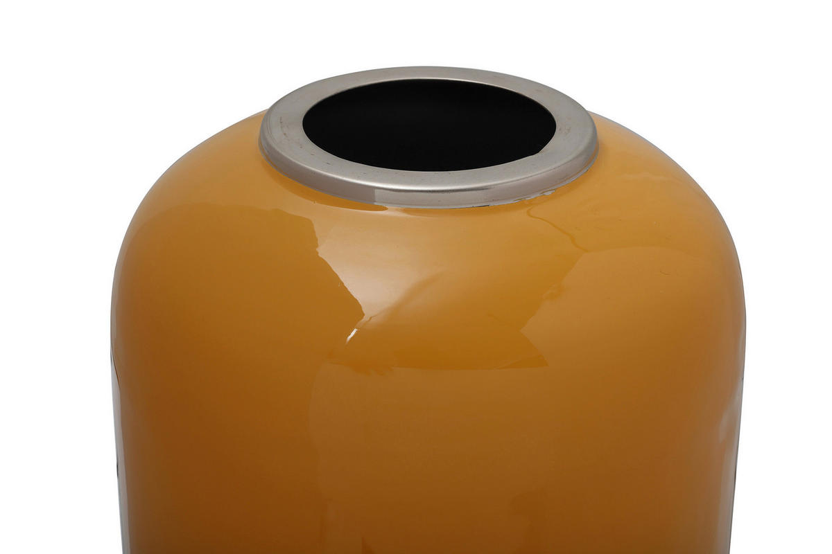 VASE 45 cm  - Gelb/Silberfarben, Trend, Metall (23/23/45cm) - Kayoom