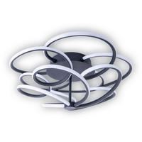 LED-DECKENLEUCHTE    57 cm cm  - Schwarz, Basics, Metall (57 cmcm) - Näve