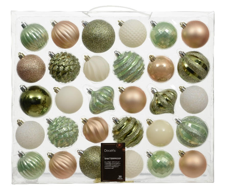 CHRISTBAUMKUGEL-SET  - Basics (7,00/7,00/7,00cm) - X-Mas