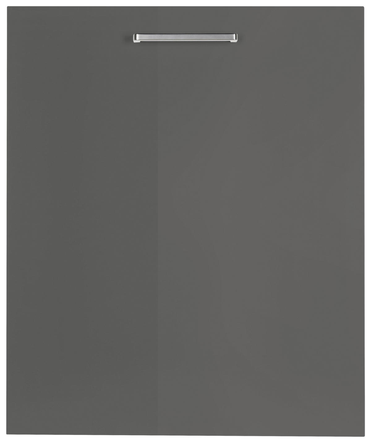 GESCHIRRSPÜLERFRONT 60/72/1,9 cm  in Schieferfarben  - Schieferfarben/Edelstahlfarben, MODERN, Holzwerkstoff/Metall (60/72/1,9cm) - Nobilia