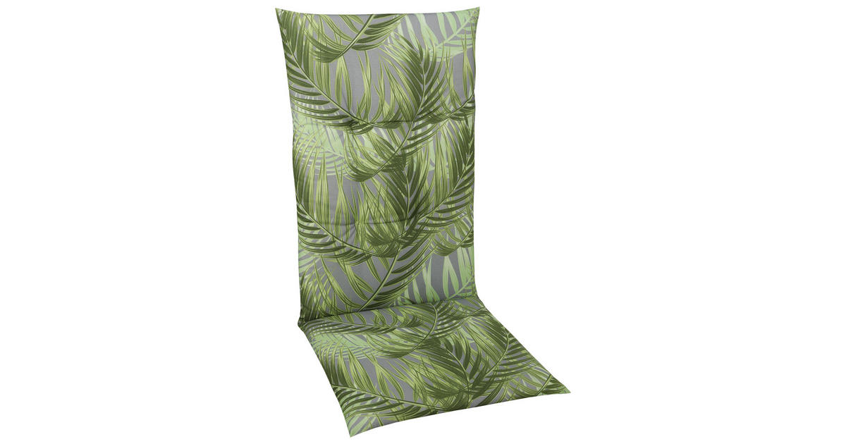 Sesselauflage mit Blatt-Motiv Grün & Grau kaufen | Sessel-Erhöhungen