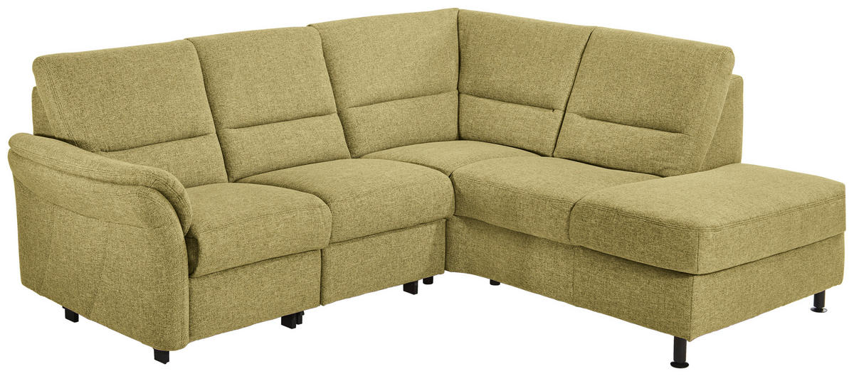 HÖRNSOFFA i flatväv lime  - lime/svart, Modern, metall/textil (227/203cm) - Beldomo System