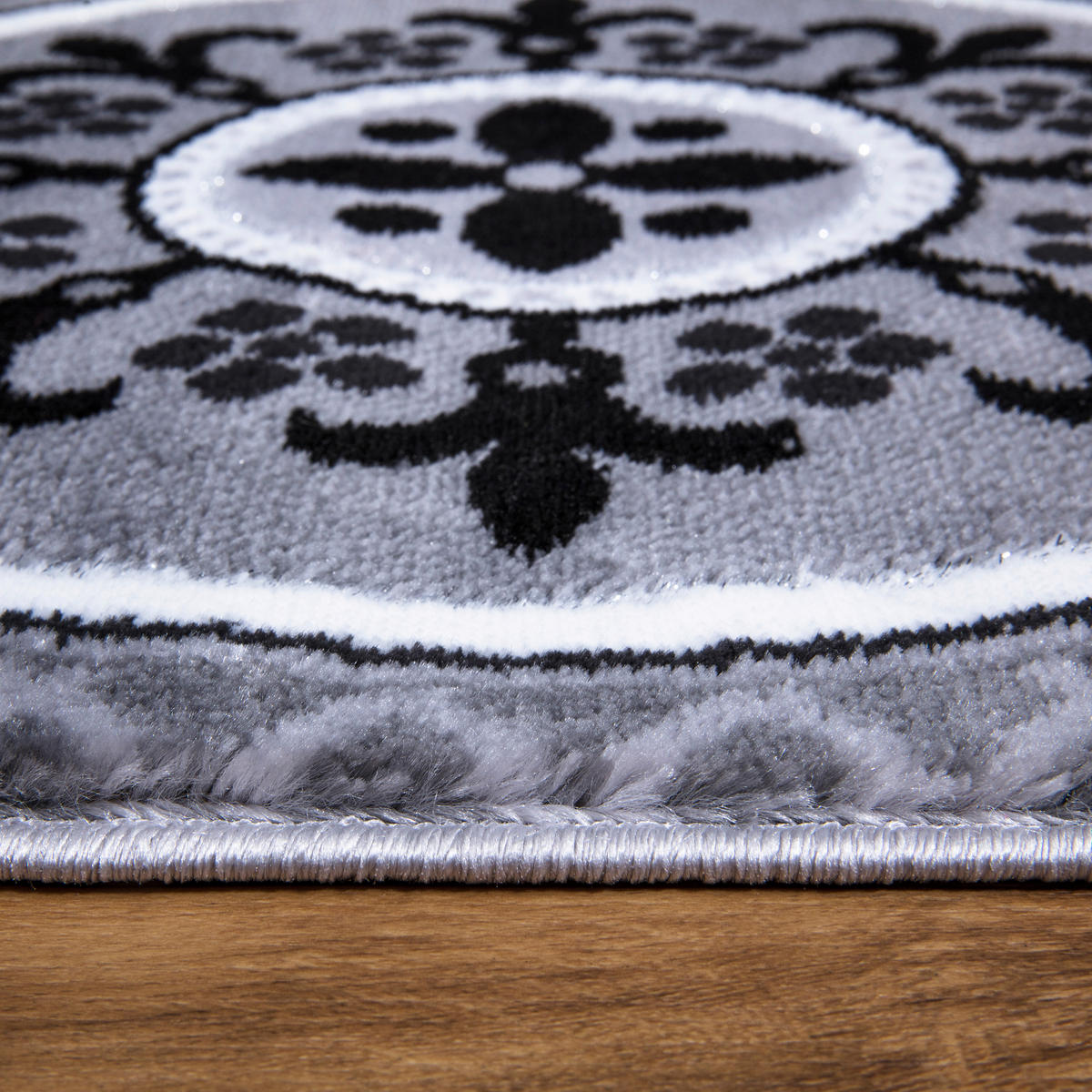 LÄUFER 80/300 cm Eleysa Grau, Schwarz, Weiß  - Schwarz/Weiß, Trend, Textil (80/300cm)