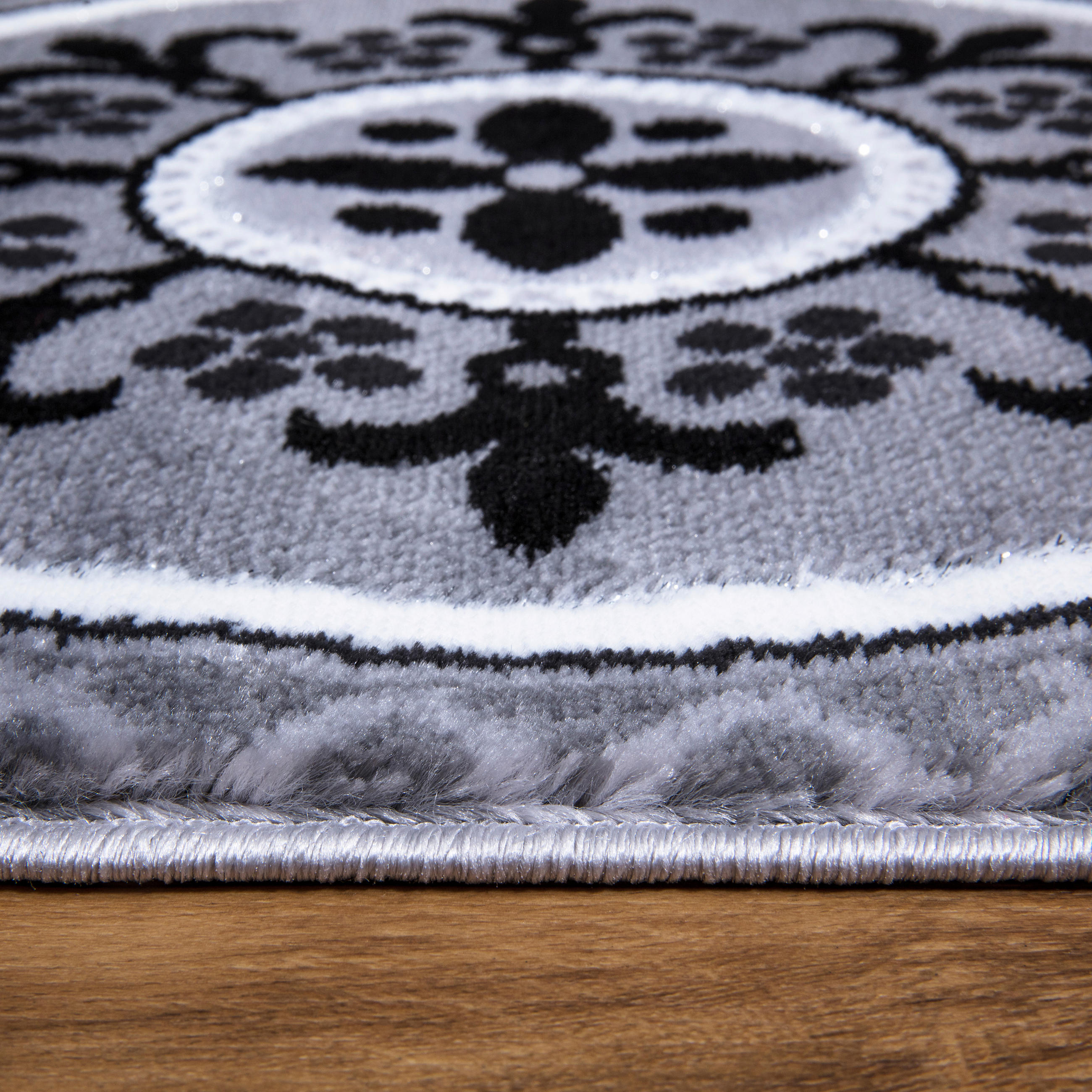 Thumbnail - Novel Webteppich Eleysa, Grau, Schwarz, Weiß, Textil, orientalisch, rechteckig, 80x150 cm, Teppiche & Böden, Teppiche, W...