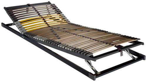LATTENROST 100/220 cm Kopfteil, Fußteil, Mittelzone verstellbar, Birke  - Anthrazit/Gelb, Basics, Holz/Kunststoff (100/220cm) - Novel