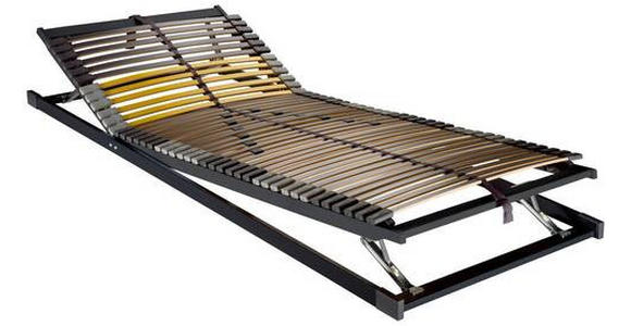 LATTENROST 80/210 cm Kopfteil, Fußteil, Mittelzone verstellbar, Birke - Anthrazit/Gelb, Basics, Holz/Kunststoff (80/210cm) - Novel