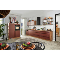 KUCHYNĚ NA MÍRU VE120 - červená, Basics, kompozitní dřevo - Venda