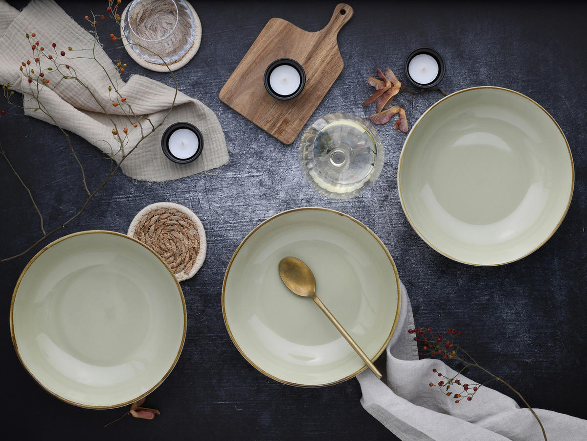 SKÅLSET 4 delar Nature Collection   - salviagrön, Design, keramik - Creatable