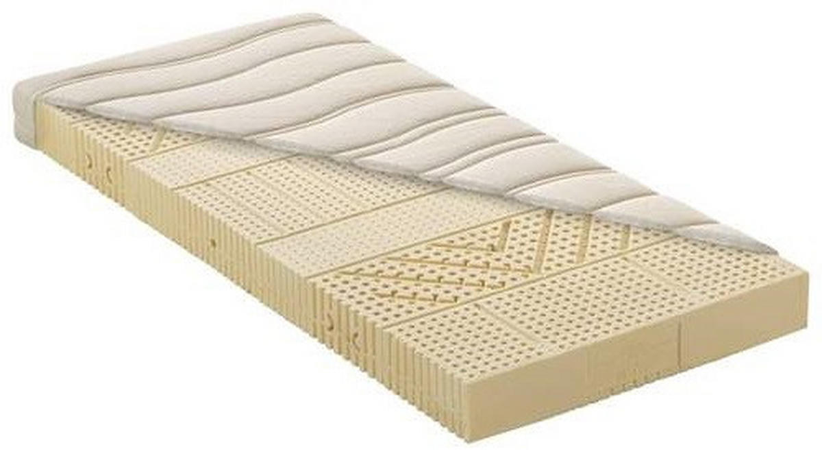 LATEXMATRATZE 90/200 cm  - Weiß, Basics, Textil (90/200cm) - Linea Natura