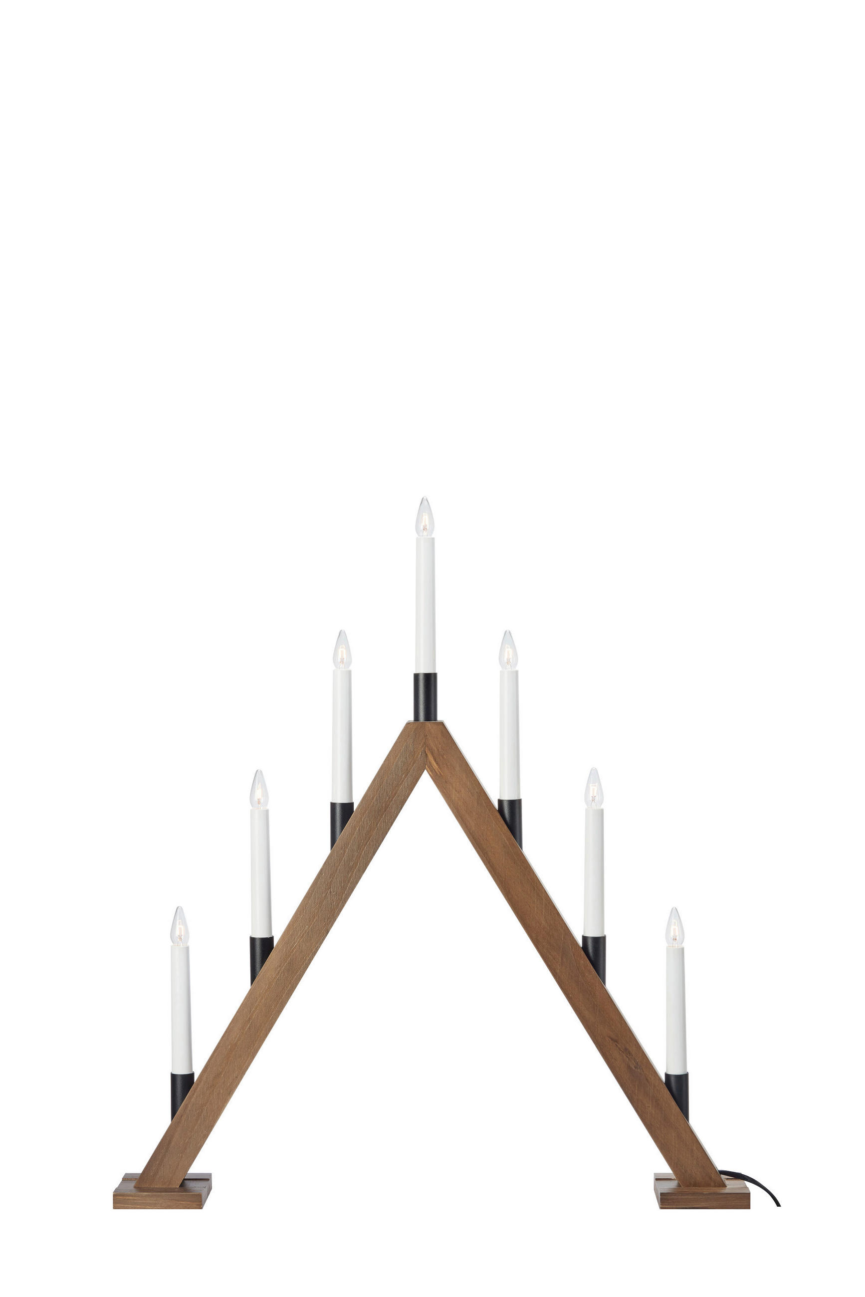 WEIHNACHTSPYRAMIDE EMBER  - Dunkelbraun/Schwarz, Trend, Holz/Kunststoff (36/64/7,5cm) - Markslöjd