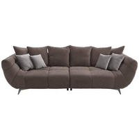 BIGSOFA Webstoff Braun  - Edelstahlfarben/Braun, LIFESTYLE, Textil/Metall (300/79/133cm) - Hom`in