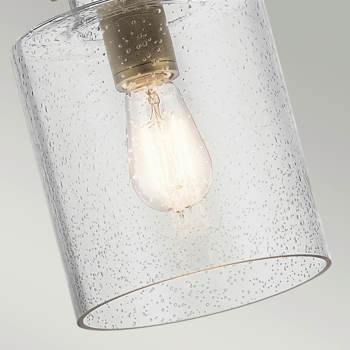 HÄNGLAMPA Elstead Kitner 18/65.4 cm  - mässingsfärgad, Klassisk, metall/glas (18/65.4cm) - Elstead Lighting