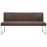 SITZBANK in Braun, Edelstahlfarben - Edelstahlfarben/Braun, Design, Textil/Metall (180cm) - Dieter Knoll SITZBANK in Braun, Edelstahlfarben - Edelstahlfarben/Braun, Design, Textil/Metall (180cm) - Dieter Knoll