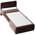 SCHLAFSESSEL  mit Lederlook Braun  - Braun, Design, Kunststoff/Textil (90/89/83cm) - Novel