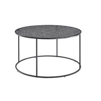 COUCHTISCH Rauchglas 80/80/45 cm rund Schwarz  - Schwarz, Design, Glas/Metall (80/80/45cm) - Livetastic