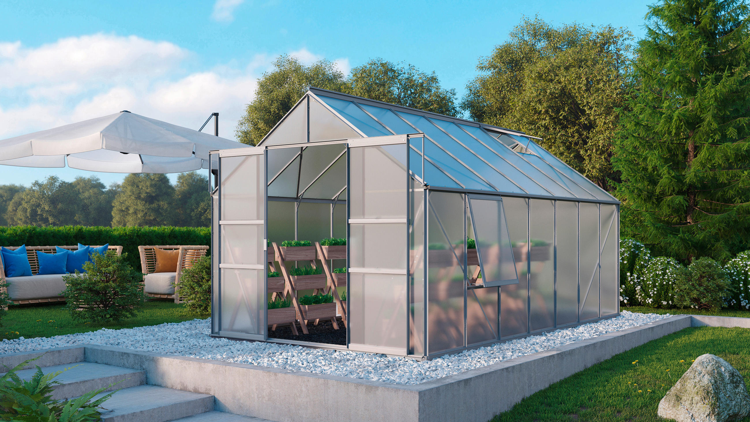 Gewächshausbausatz Meridian 2 11500 11,5 M2