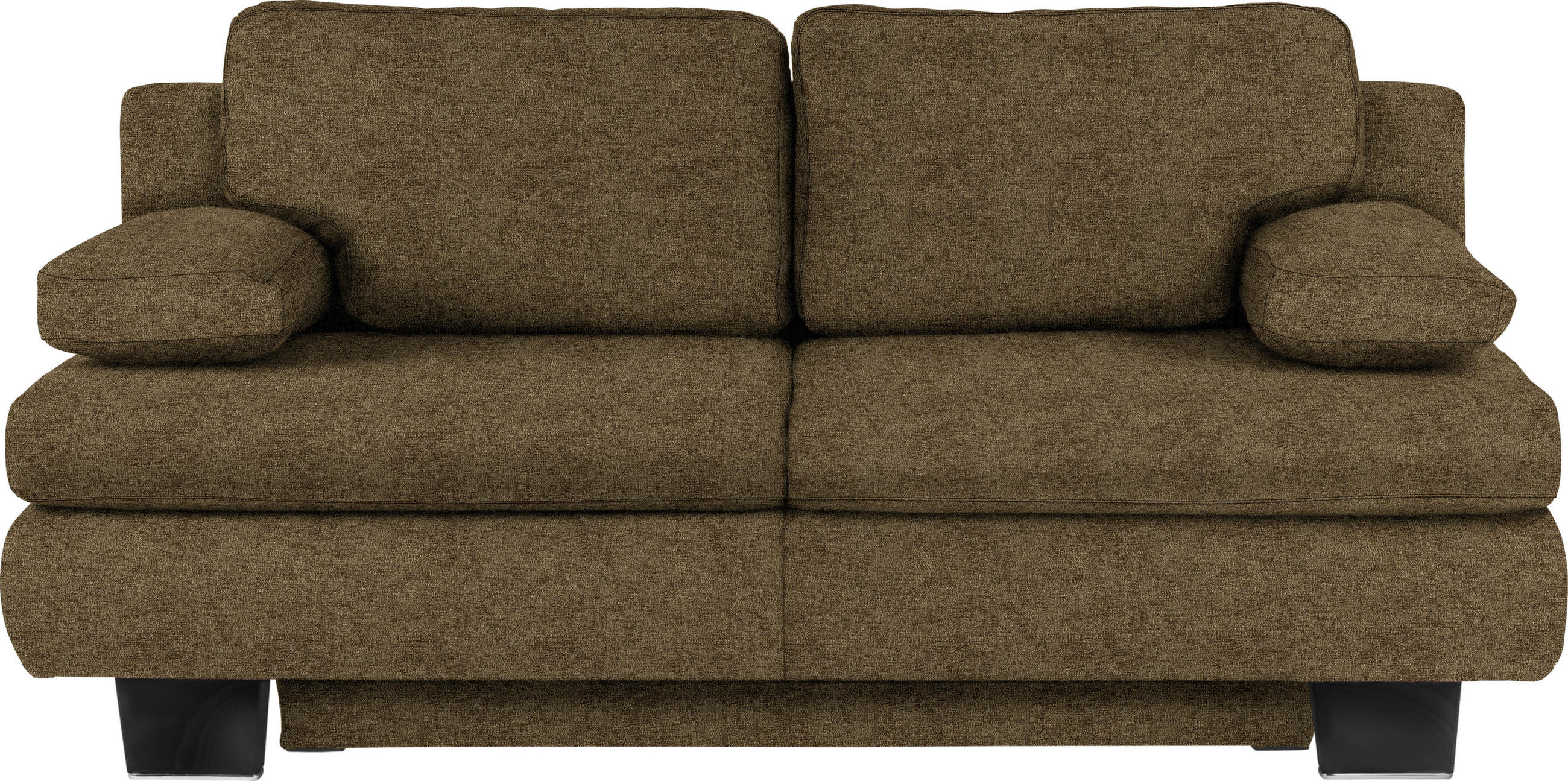 SCHLAFSOFA Macy in Webstoff Braun, Grün  - Wengefarben/Braun, KONVENTIONELL, Holz/Textil (203/94/100cm) - Novel