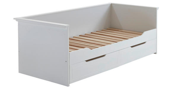 AUSZIEHBETT 90/180/200 cm in Weiß - Weiß, KONVENTIONELL, Holz/Holzwerkstoff (90/180/200cm) - Carryhome