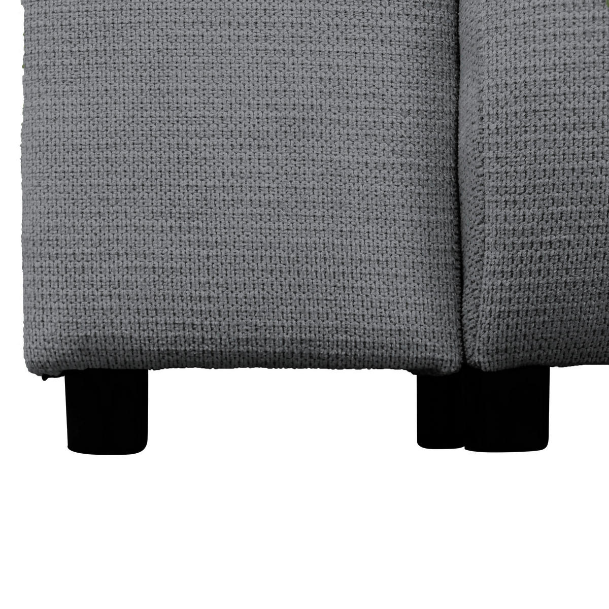 ECKSOFA in Struktur Grau  250/160 cm  - Schwarz/Grau, Design, Kunststoff/Textil (250/160cm) - MID.YOU
