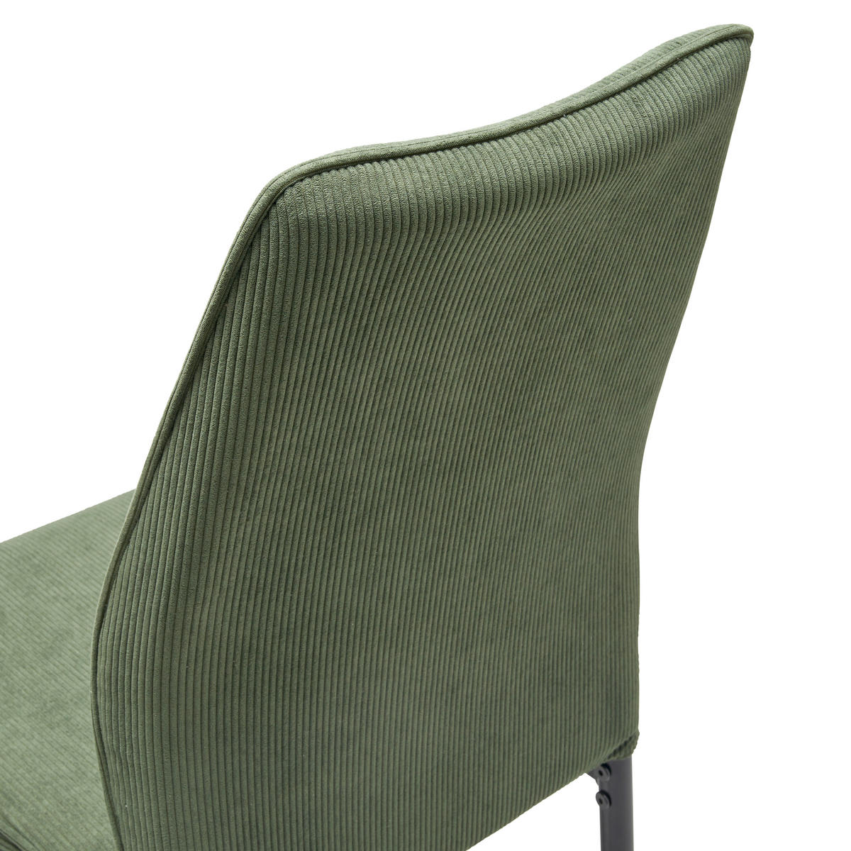 STUHL  in Eisen Cord Metall, Textil  - Schwarz/Grün, LIFESTYLE, Textil/Metall (44/96/58cm) - Livetastic