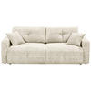 SCHLAFSOFA Mikrovelours Beige  - Beige/Schwarz, KONVENTIONELL, Kunststoff/Textil (235/88/120cm) - MID.YOU