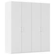 DREHTÜRENSCHRANK 201/223/60 cm 4-türig Weiß  - Weiß, Design, Holzwerkstoff/Kunststoff (201/223/60cm) - Novel