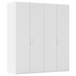 DREHTÜRENSCHRANK 201/223/60 cm 4-türig Weiß  - Weiß, Design, Holzwerkstoff/Kunststoff (201/223/60cm) - Novel