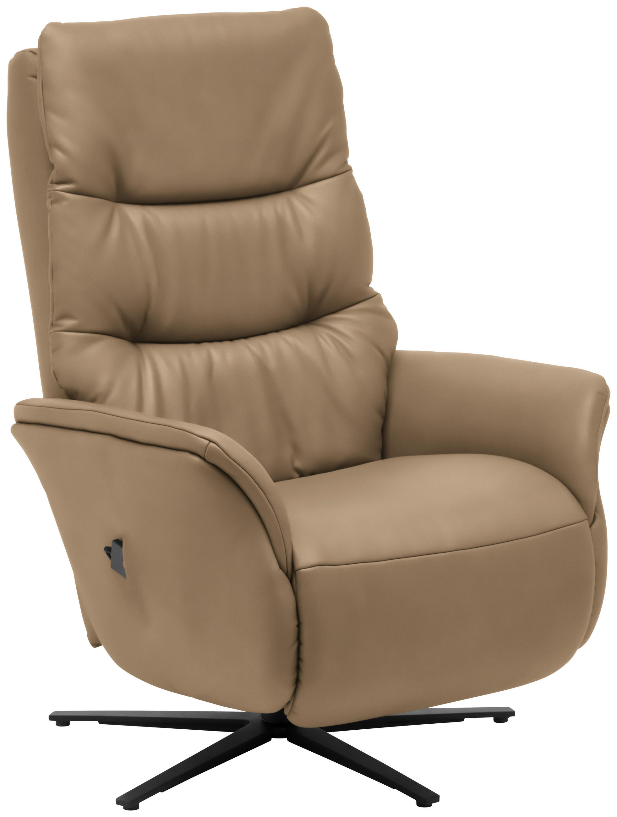 MASSAGESESSEL Echtleder Sandfarben    - Sandfarben/Anthrazit, KONVENTIONELL, Leder/Metall (74/114/97cm) - Himolla