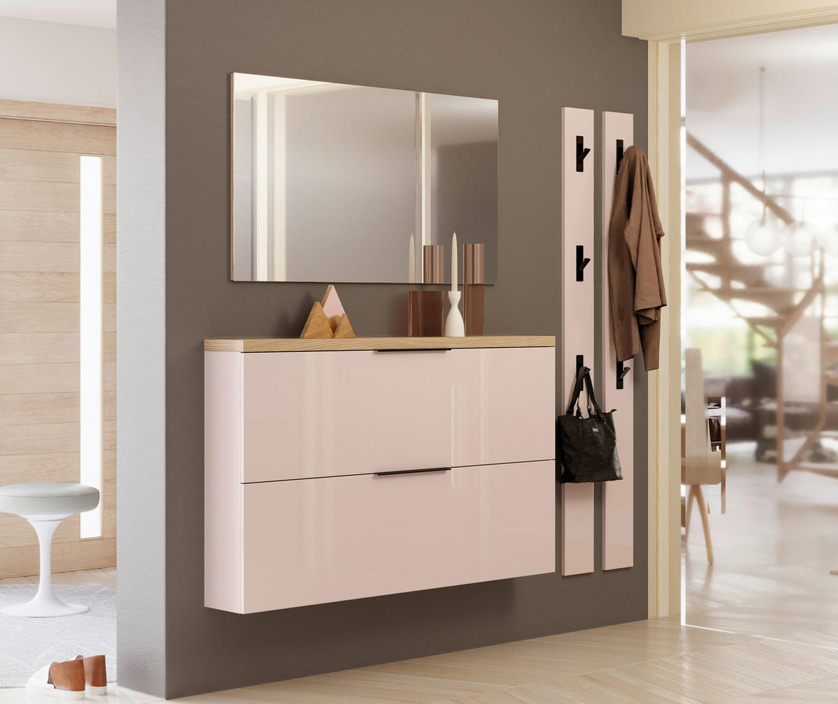 SCHUHKIPPER - Kaschmir/Eichefarben, Design, Holzwerkstoff/Metall (140/82/19cm) - Xora