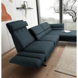ECKSOFA  in Flachgewebe Petrol  279-327/176-217 cm  - Petrol/Schwarz, Design, Textil/Metall (279-327/176-217cm) - Dieter Knoll