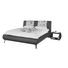POLSTERBETT 180 cm x 200 cm in Textil Schwarz - Chromfarben/Schwarz, Design, Textil/Metall (180/200cm) - Carryhome