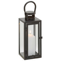 LÁMPÁS - fekete, Basics, Üveg/fém (11,5/30/12,5cm) - Ambia Home