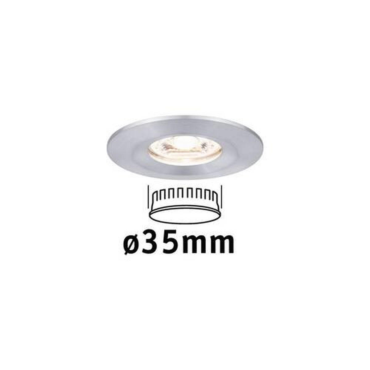 LED-DECKENLEUCHTE 6,5 cm  - Alufarben, Basics, Metall (6,5cm) - Paulmann