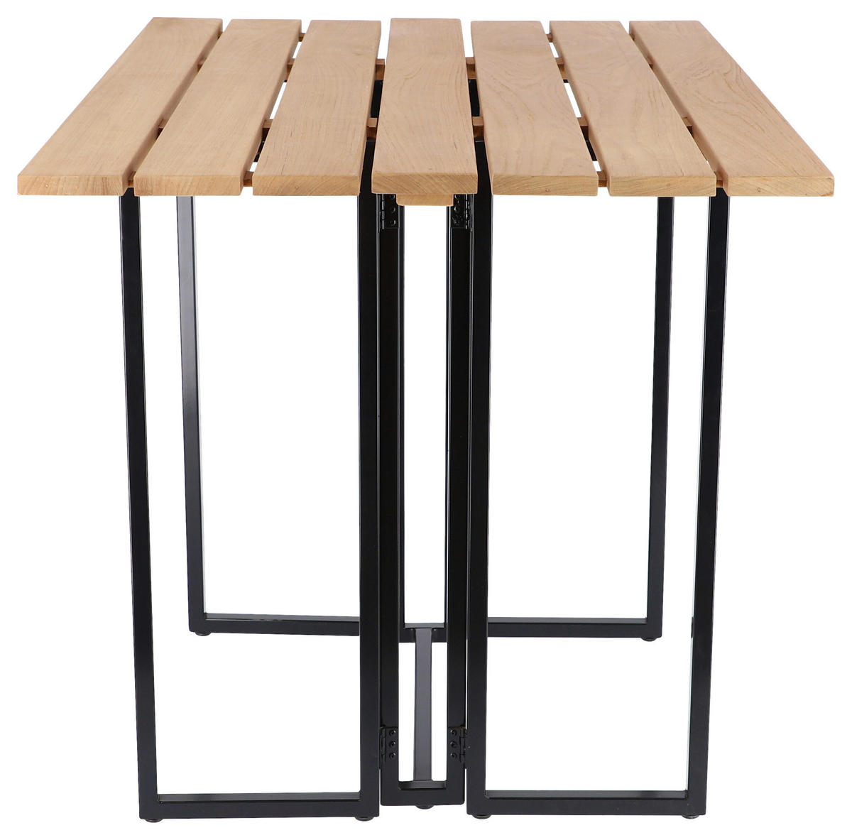 GARTENKLAPPTISCH 100/69/74 cm Holz rechteckig  - Schwarz/Teakfarben, KONVENTIONELL, Holz/Metall (100/69/74cm) - Jan Kurtz