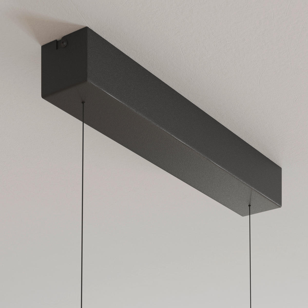 LED-HÄNGELEUCHTE Otis Linear 115/7,5/150 cm   - Schwarz, Design, Metall (115/7,5/150cm) - Dieter Knoll