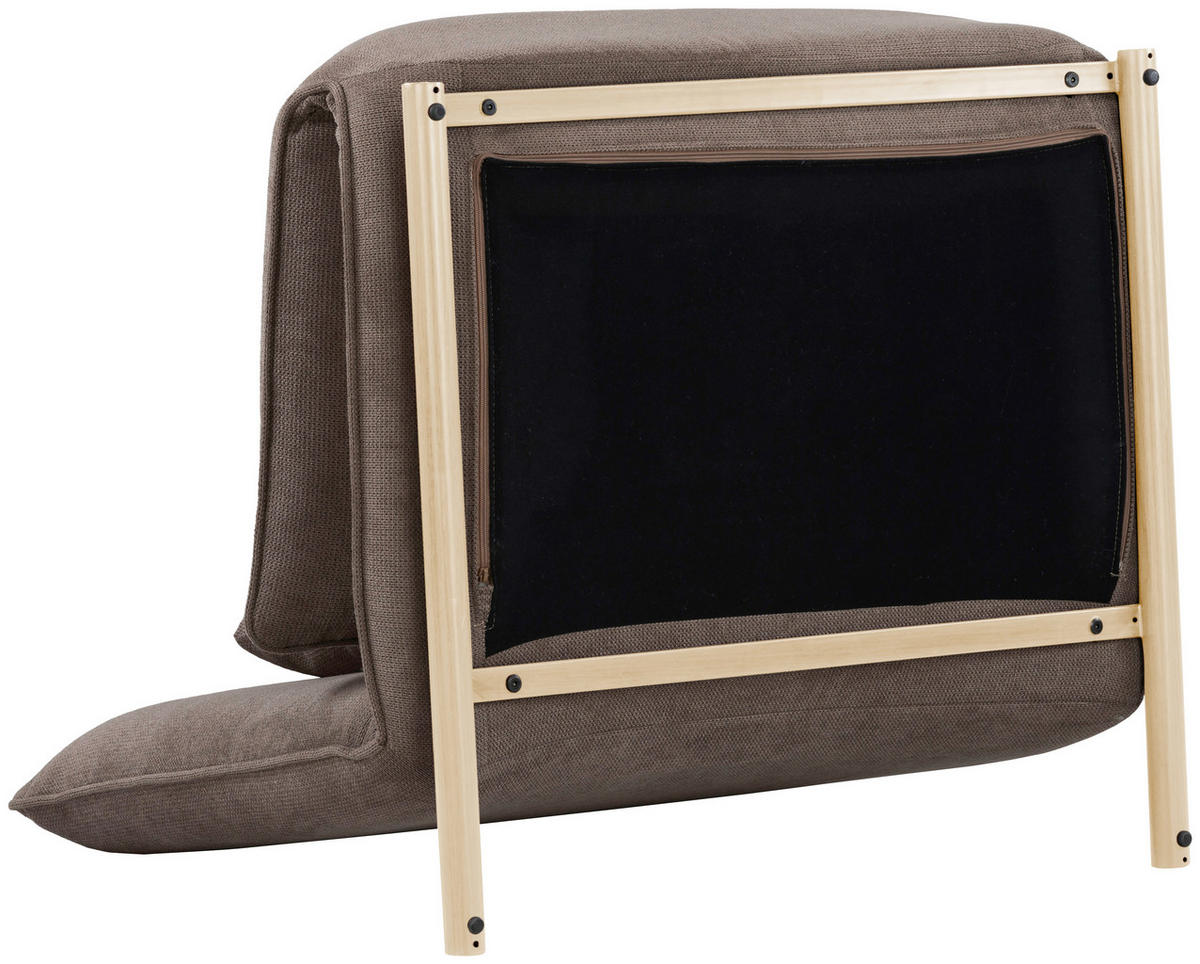 SESSEL in Samt Braun, Nussbaumfarben  - Nussbaumfarben/Braun, Design, Textil/Metall (93/97/80cm) - MID.YOU