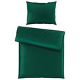 BETTWÄSCHE TANJA Satin 140/200 cm - Dunkelgrün, Basics, Textil (140/200cm) - Novel