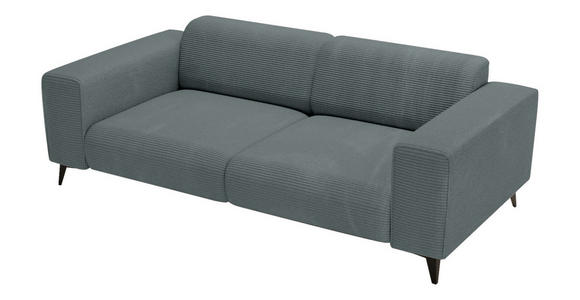 2-SITZER-SOFA Cord Graphitfarben  - Schwarz/Graphitfarben, KONVENTIONELL, Textil/Metall (207/75/104cm) - Carryhome