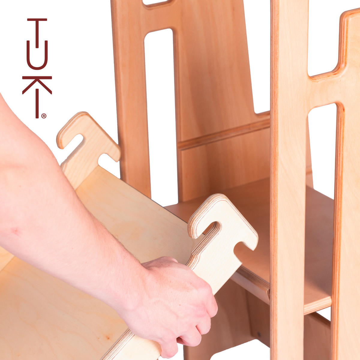RUTSCHE MIT MALTAFEL Tuki  - Buchefarben, Basics, Holz (90.5/10/36.6cm)