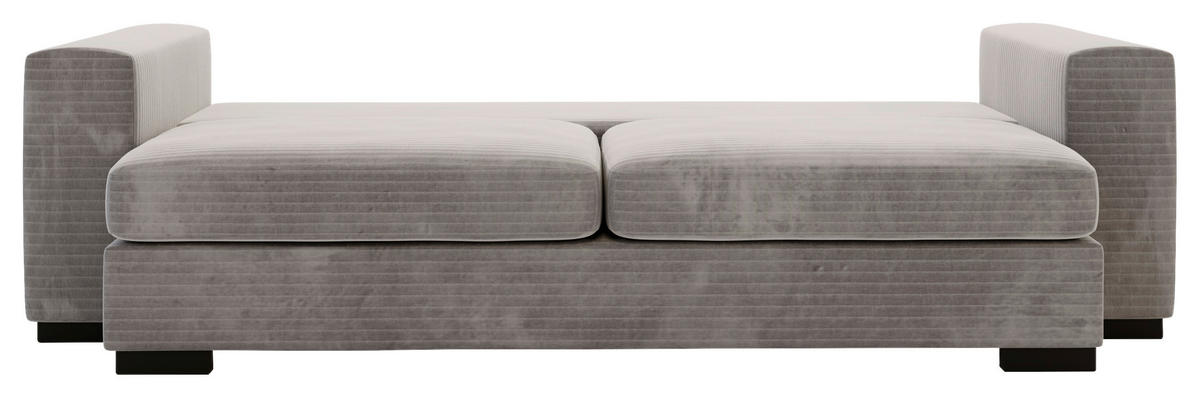 SCHLAFSOFA in Flachgewebe Taupe  - Taupe/Schwarz, Konventionell, Kunststoff/Textil (236/78/114cm) - Carryhome