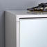 KOMMODE Weiß - Silberfarben/Alufarben, Design, Glas/Metall (63/105/40cm)