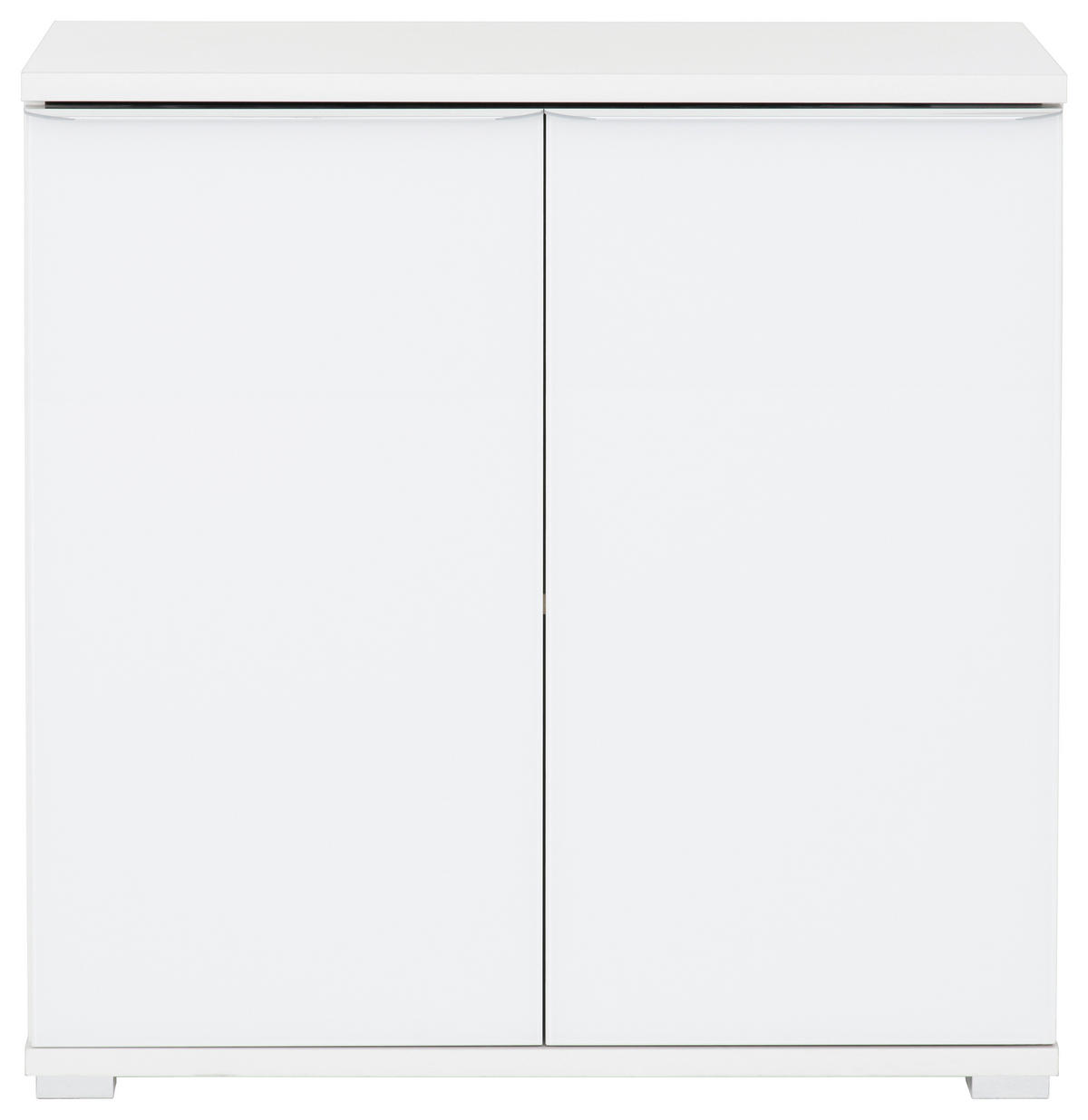 BYRÅ 80/80/40 cm  - vit/kromfärg, Design, trämaterial/glas (80/80/40cm) - Moderano