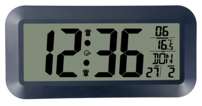 WANDUHR  Schwarz  - Schwarz, Basics, Kunststoff (41,8/20,3/3cm)