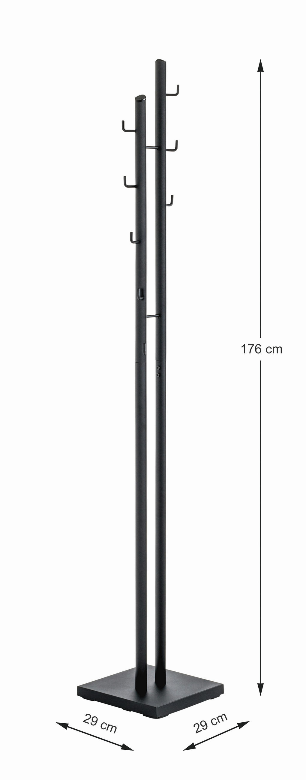 VEŠIAK NA ODEVY - čierna, Design, kov (29/176/29cm)