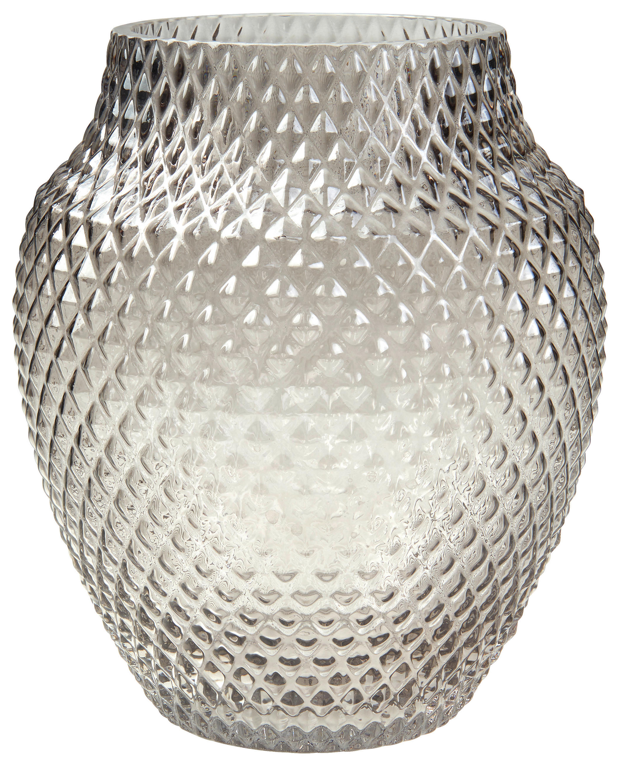 VASE 23 cm  - Grau, Basics, Glas (20/23cm) - Leonardo
